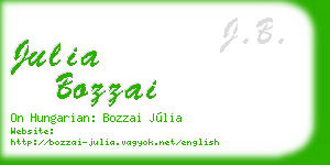 julia bozzai business card